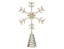 Ёлочная верхушка СНЕЖИНКА СЭМПЛИ, металлическая, 28 см, Edelman