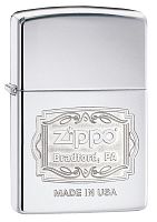 Зажигалка ZIPPO Classic с покрытием High Polish Chrome, латунь/сталь, серебристая, глянцевая, 36x12x, 29521