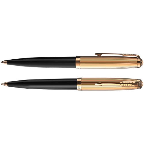Parker 51 Premium - Black GT, шариковая ручка, M фото 2