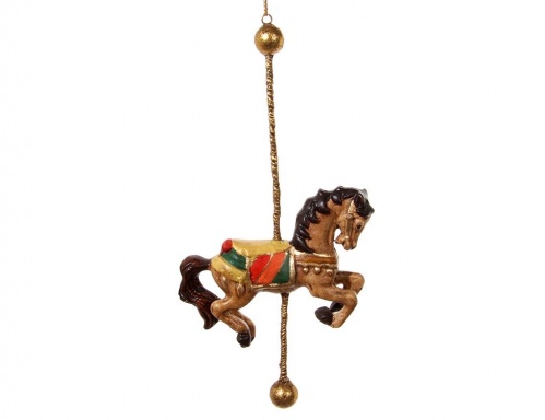 Ёлочная игрушка "Карусельная лошадка", полистоун, 16 см, SHISHI фото 2