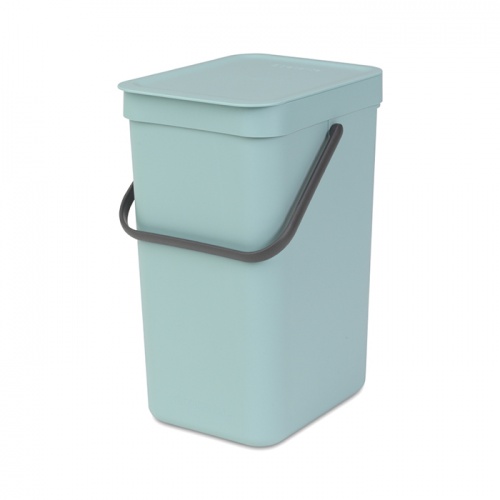 Ведро для мусора Brabantia SORT&GO 12л из пластика, представленное в цветах голубой, серый, белый и жёлтый фото 6