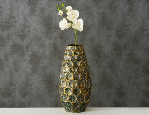 Декоративная ваза "Луэзия", металл, золотой антик, 49 см, Boltze фото 2