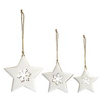 Набор елочных украшений winter stars из коллекции new year essential, 3 шт.