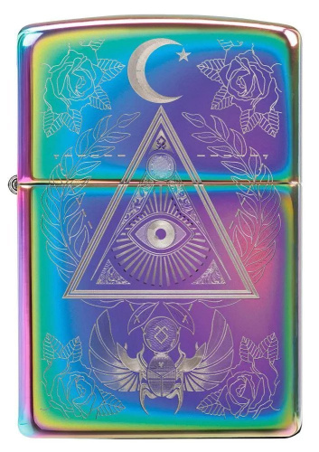 Зажигалка Zippo Classic с покрытием Multi Color, латунь/сталь, разноцветная, глянцевая, 36x12x56 мм