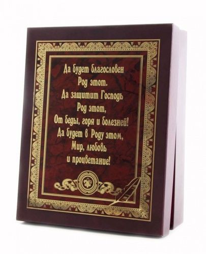 Родословная книга с картиной Летописец в футляре с накладкой бронза фото 7