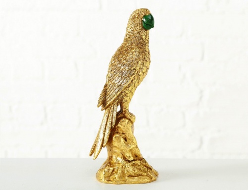 Декоративная статуэтка "Попугай арнольд", полирезин, золотой, 26 см, разные модели, Boltze фото 5