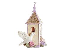 Ёлочная игрушка ГОЛУБКА ТАУБЕ У ДОМИКА, полистоун, 10 см, Kurts Adler