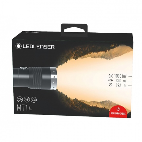 Фонарь светодиодный LED Lenser MT14 с аксессуарами, черный, 1000 лм, аккумулятор фото 4