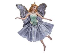 Ёлочная игрушка "Феечка папильон", полистоун, текстиль, 13 см, Kurts Adler