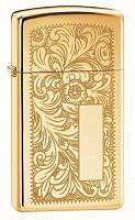 Зажигалка Zippo Slim Venetian Brass № 1652B