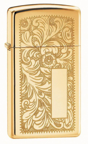 Зажигалка Zippo Slim Venetian Brass № 1652B