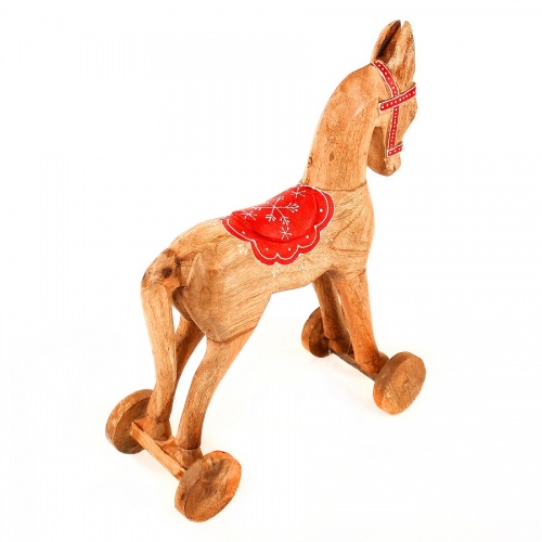 Декоративная лошадка christmas horse, 40х30х13 см фото 3