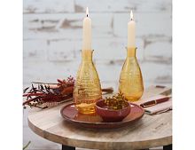 Набор ваз-бутылей СКАЗОЧНЫЙ БРЕГЕН, стекло, охровый, 16 см, 3 шт., 4 SEASONS