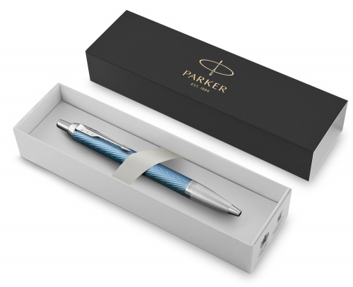 Parker IM Premium - Blue Grey CT, шариковая ручка, M фото 2