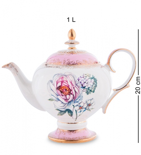Чайный сервиз "Цветок Неаполя" (Fiore Napoli Pavone) из 15 предметов, на 6 персон, артикул JK-124 фото 2