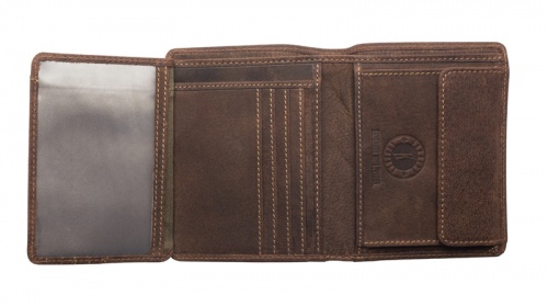 Бумажник Klondike Eric, коричневый, 10x12 см фото 4