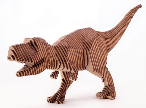 Конструктор деревянный UNIWOOD Тираннозавр с набором карандашей фото 10
