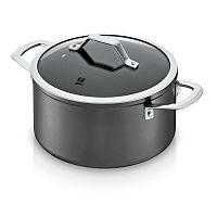Кастрюля антипригарная BEKA TITAN 7 л (28 см), из кованого алюминия Bekadur Dualforce с 3-слойным особо прочным антипригарным покрытием с керамикой, цвет чёрный