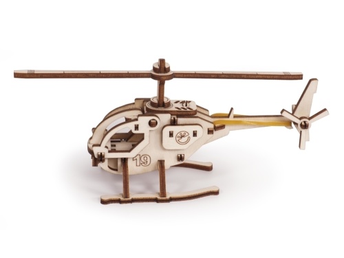 Конструктор 3D деревянный Lemmo Вертолет Робинзон фото 5