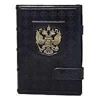 Ежедневник А5 «Россия с гербом» черный