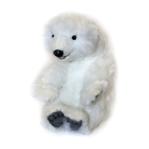 Мягкая игрушка белый медвежонок спящий, 30 см, HANSA фото 4