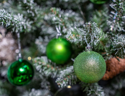 Набор пластиковых шаров New Year MIX зелёный, 60 мм, упаковка 12 шт., Winter Deco фото 2