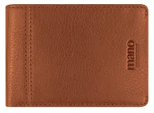 Бумажник Mano Don Montez, натуральная кожа в коньячном цвете, 12,8х9 см