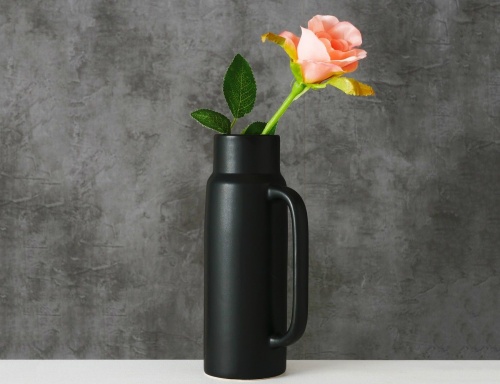 Керамическая ваза "Памела", чёрная, 21 см, Boltze фото 3