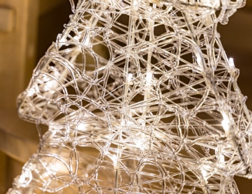 Светящаяся ёлка ЛУЧЧИОЛА, 90 тёплых белых LED-огней, акриловые нити, 90 см, уличная, Kaemingk (Lumineo) фото 5