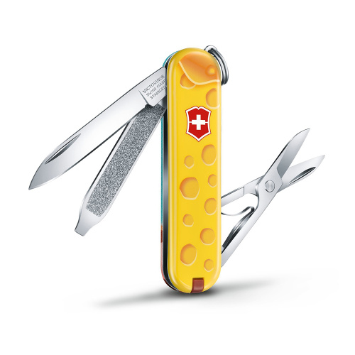 Нож-брелок Victorinox Classic LE 2019, 58 мм, 7 функций, "Alps Cheese" фото 3
