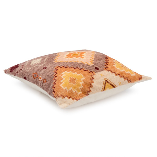 Чехол на подушку из хлопкового бархата с этническим орнаментом цвета лаванды из коллекции ethnic, 45х45 см фото 8