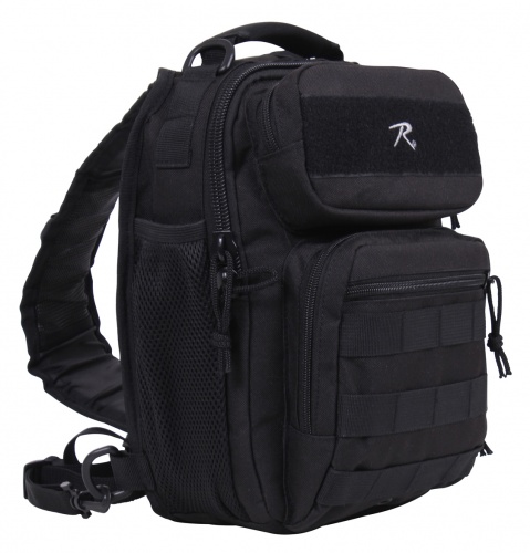 Тактический однолямочный рюкзак Rothco Compact (черный) фото 6