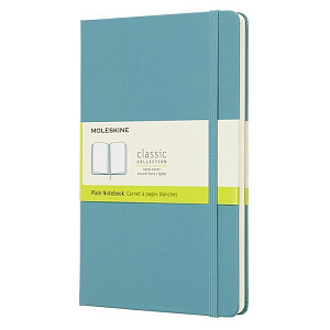 Блокнот Moleskine Classic Large, 240 стр., голубой, нелинованный