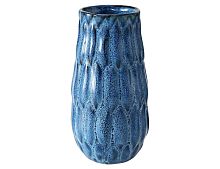 Керамическая ваза "Вечерняя акварель", тёмно-голубая, 15х9.5 см, Boltze