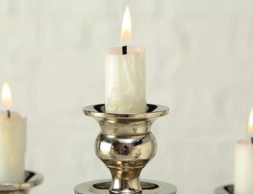 Канделябр ВАРРАС под 5 свечей, серебряный, 35 см, Boltze фото 5
