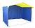 Торговая палатка «Домик» 3 x 2 из трубы Ø 25 мм  желто-синий