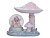 Снежный шар "Малышка-эльф с друзьями" (под грибом), полистоун, 15.5 см, Kaemingk