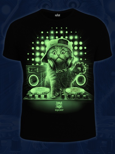 Мужская футболка"DJ Cat" фото 3
