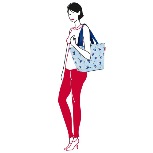 Сумка Shopper M leaves blue фото 4