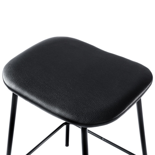 Набор из 2 полубарных стульев randall, экокожа, черные фото 4