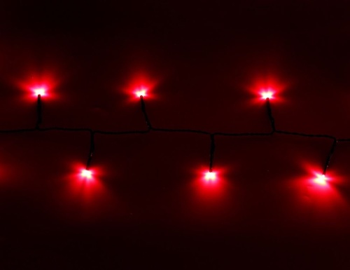 Светодиодная гирлянда "Нить объемная", LED лампы, черный PVC провод, контроллер, уличная, Kaemingk фото 2