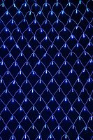 Электрогирлянда "Мерцающая сетка" 320 синих LED огней, мерцание - хододное белое, 1,9х1,6 м+1,5 м, коннектор, черный каучуковый провод, уличная, SNOWHOUSE