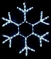 Светодиодная "Снежинка" двухсторонняя с огнями (LED-дюралайт), 230V, прозр. провод, уличная, BEAUTY LED