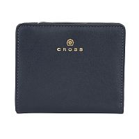 Кошелёк Cross Monaco Navy, кожа наппа, гладкая, тёмно-синий, 11x9x2,5 см