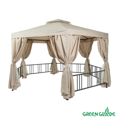Шатер-беседка Green Glade 1080 2х2х2м, со стенками и москитной сеткой