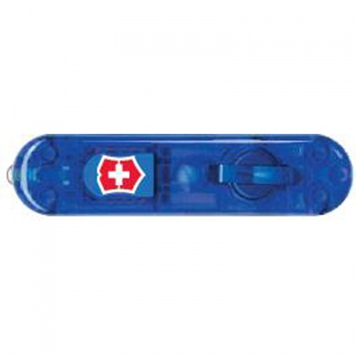 Передняя накладка для ножей Victorinox SwissLite 58 мм, пластиковая, полупрозрачная синяя