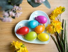 Декоративные пасхальные яйца "Праздничные краски", пластиковые, Kaemingk