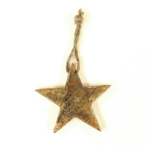 Украшения подвесные golden stars/trees/hearts, деревянные, в подарочной коробке, 24 шт. фото 4