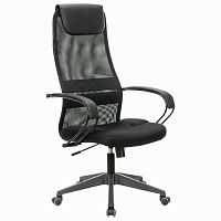 Кресло руководителя Brabix Premium Stalker EX-608 PL сетка/кожзам, черное 532090