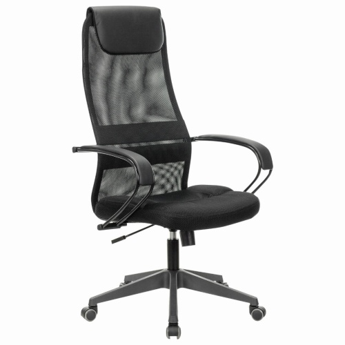 Кресло руководителя Brabix Premium Stalker EX-608 PL сетка/кожзам, черное 532090